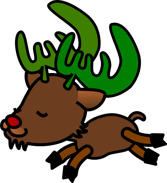 Christmas Reindeer Clipart - Rudolph The Red Nosed Reindeer (546x599)