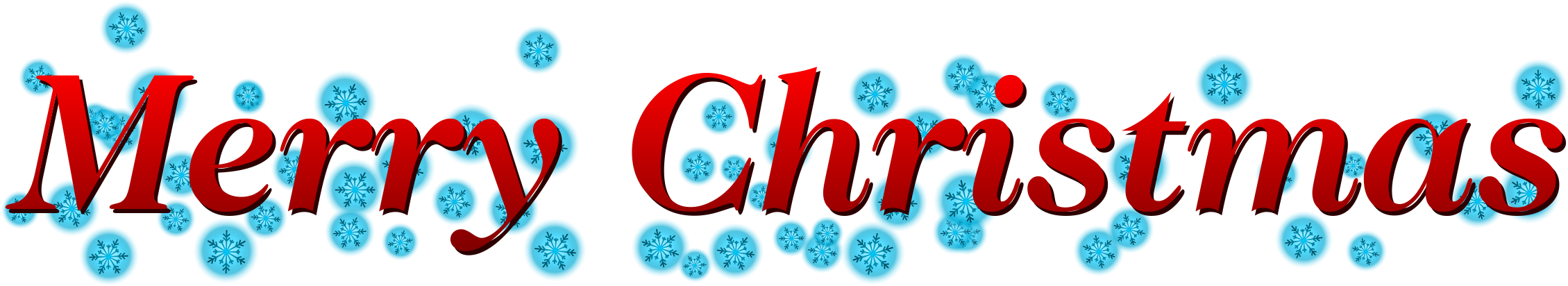 Merry Christmas Clip Art Banner - Christmas Day (2400x553)