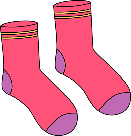 Clipart Info - Cartoon Pair Of Socks (531x550)