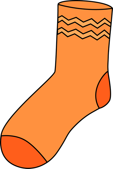 Orange Sock - Orange Sock Clipart (368x550)