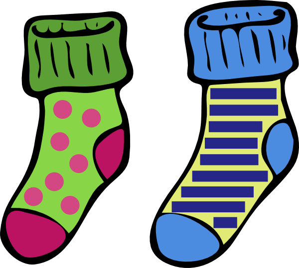 Sock Slipper Free Content Clip Art - Socks Clip Art (600x539)