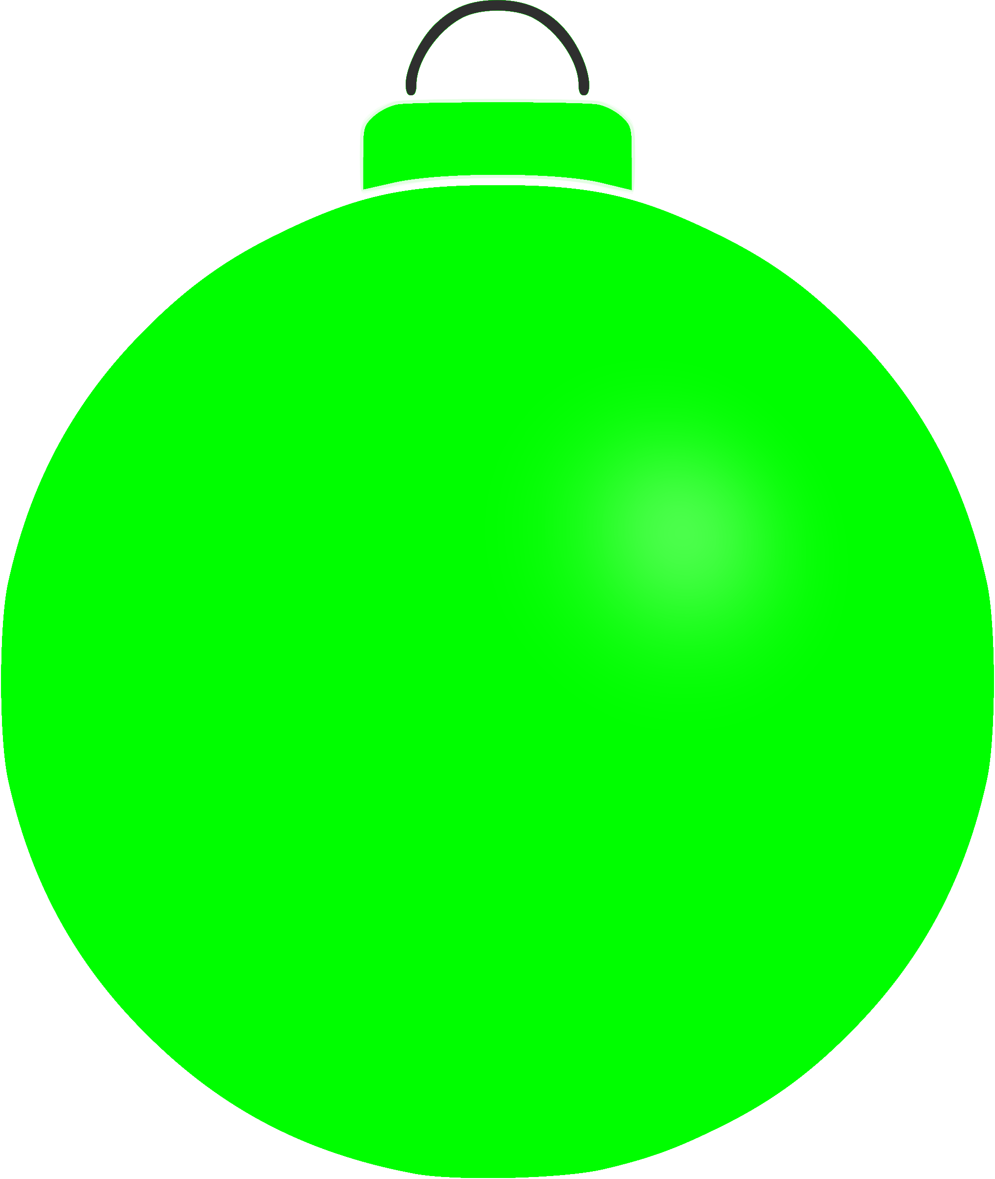 Plain Christmas Bauble Clip Art - Green Christmas Ornament Clipart (2026x2400)