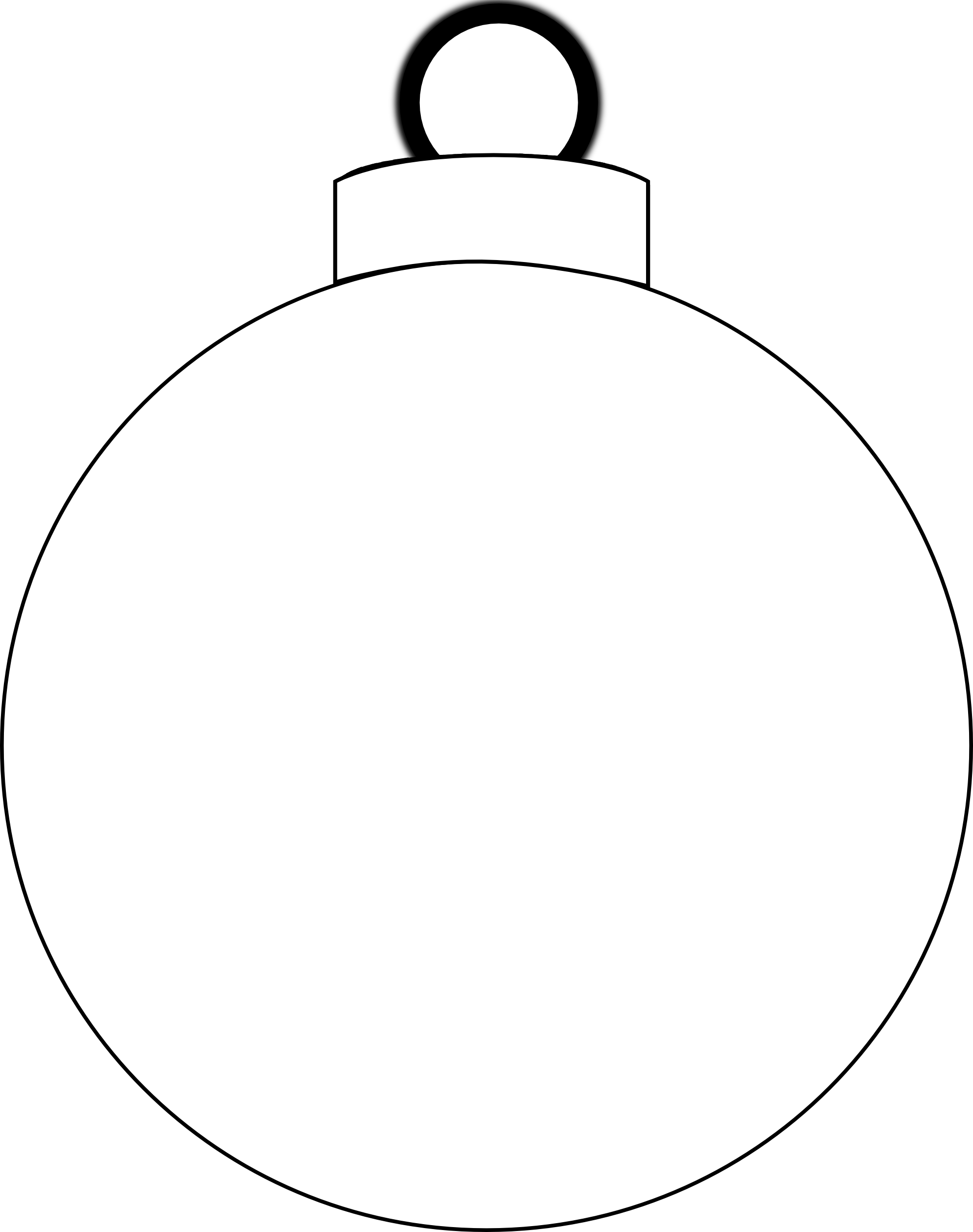 Christmas Clip Art Black And White Ball - Citra (1979x2506)