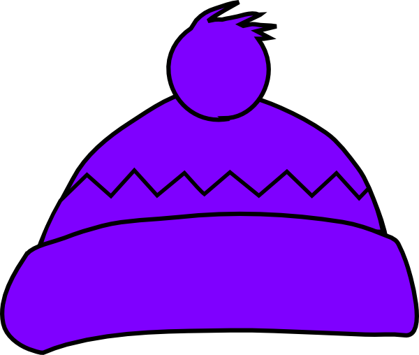 Purple Winter Hat Clip Art At Clker - Winter Hat Clip Art (600x508)