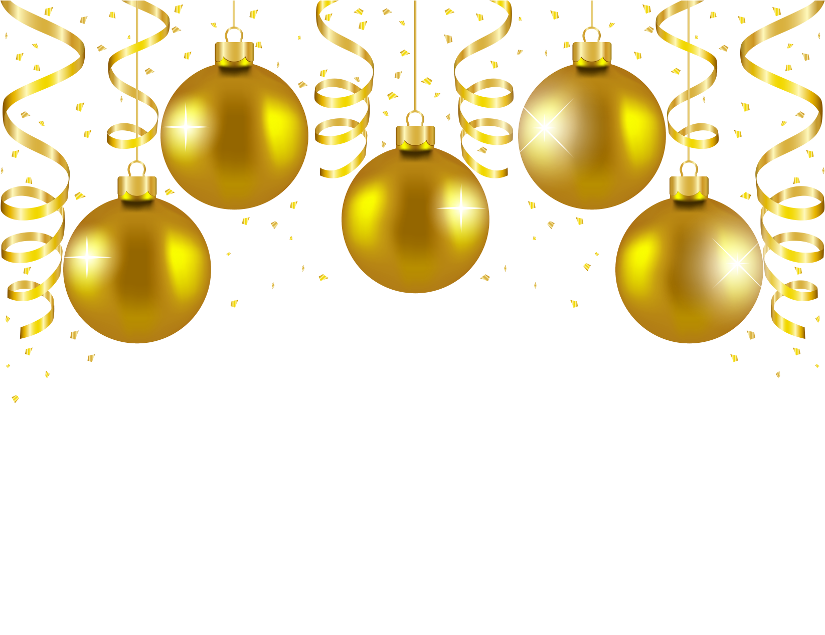 Transparent Gold Christmas Balls Decor Png Picture - Gold Christmas Balls Png (1680x1335)