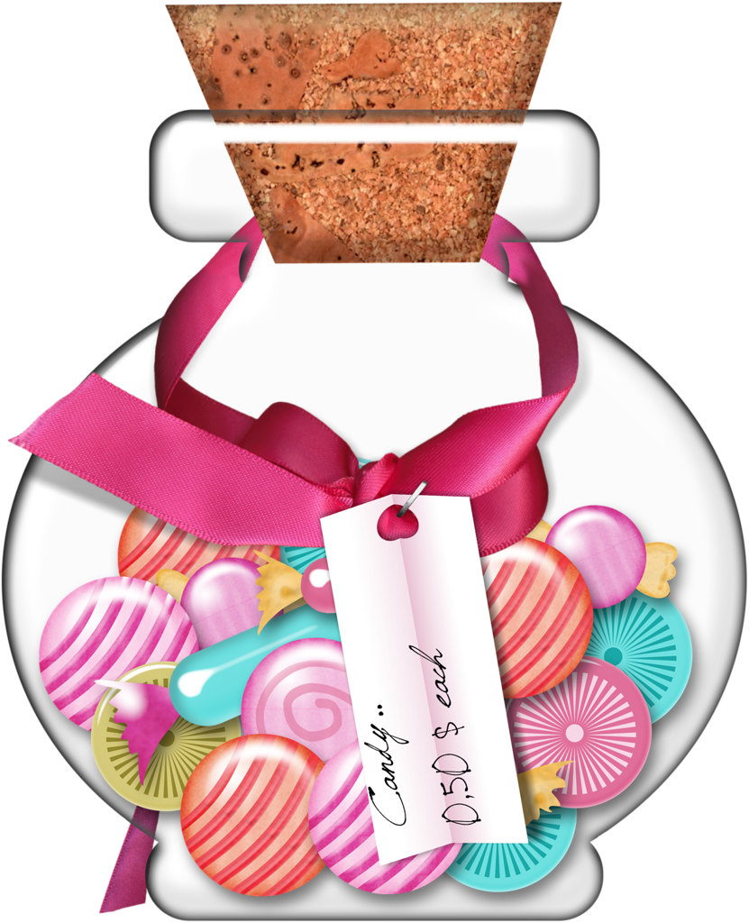 Candy Clipartfood - Candy In A Jar Clip Art (831x1024)