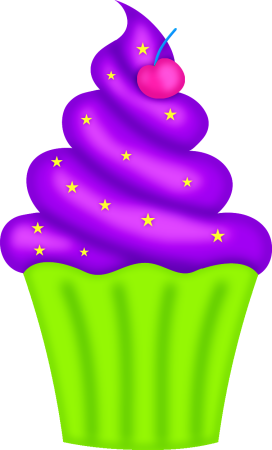 Cupcake Clip Art - Purple Cupcakeclipart (272x450)