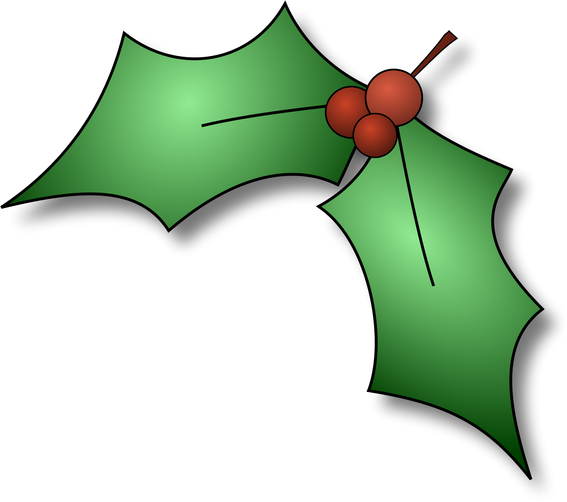 Open - Christmas Holly Clip Art (2400x2182)