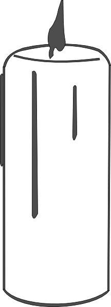 Candle - Candle Clipart Outline (216x598)