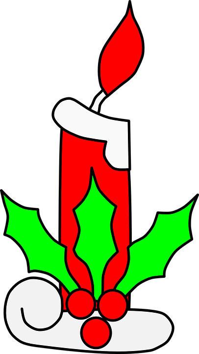 Christmas Candle Light Clip Art - Christmas Candle Clip Art (406x720)