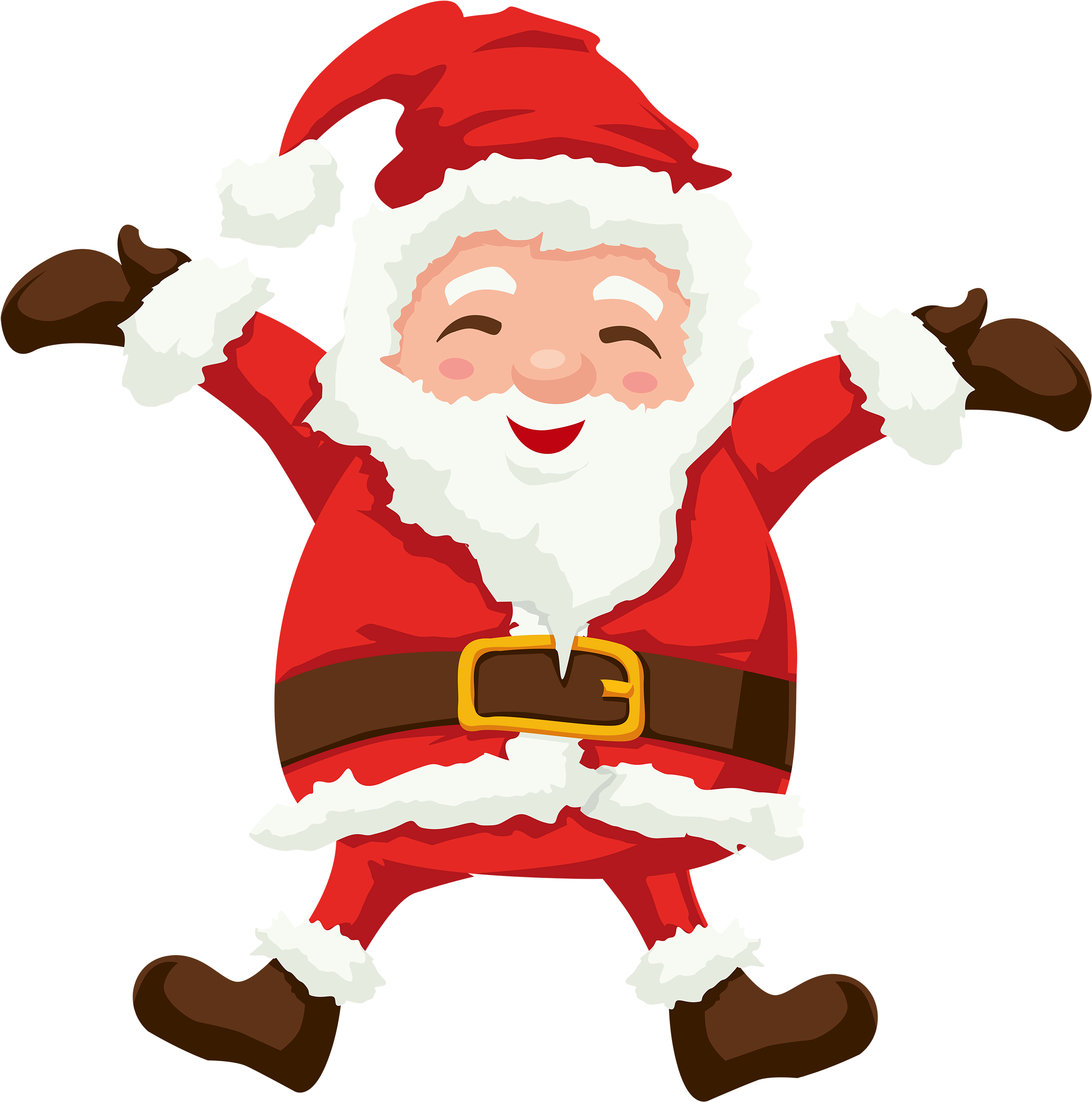 Santa Png Clipart - Cartoon (2500x2484)