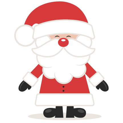 Cute Santa Svg Scrapbook Cut File Cute Clipart Files - Cute Father Christmas (432x432)