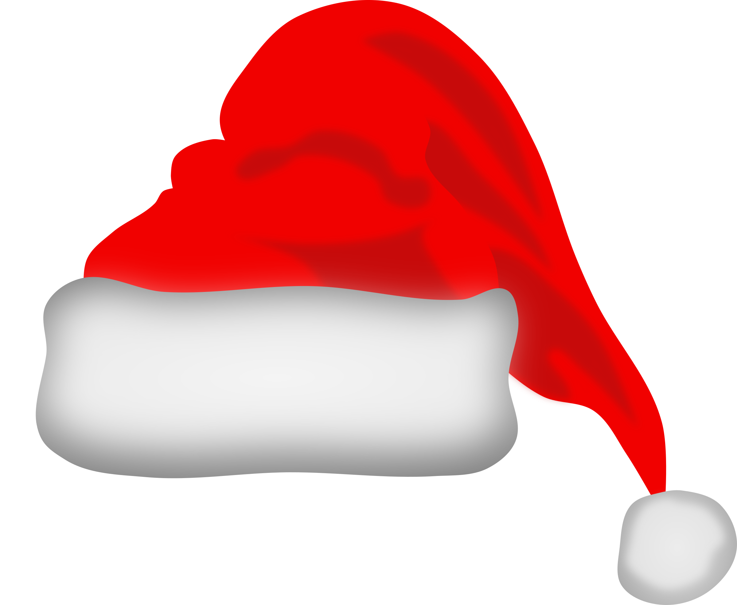 Santa Claus Hat Clipart - Santa Hat Transparent Background (2400x1969)