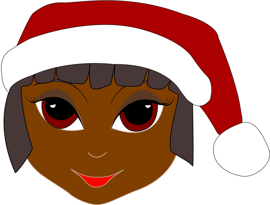 Black Santa Claus Clipart - Christmas Day (960x711)
