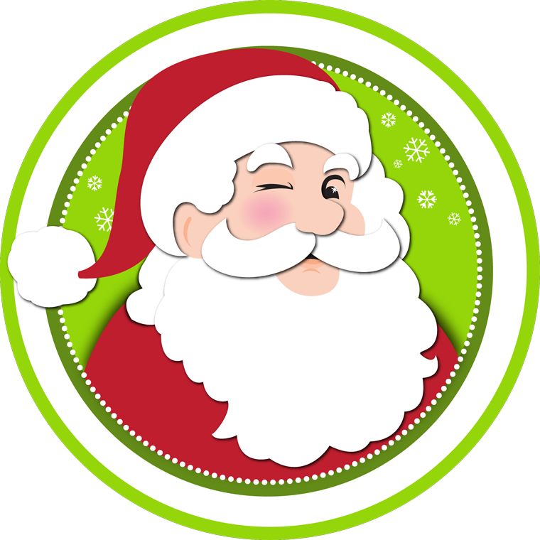 Santa Logo - Santa Cartoon Png (760x760)