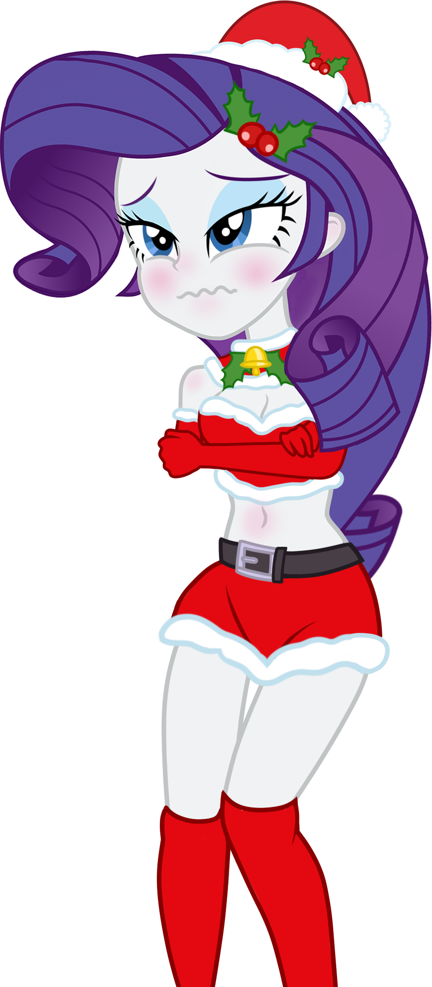 Mlp Santa Costume Rarity By 0bluse - My Little Pony Rarity Hot (870x1985)