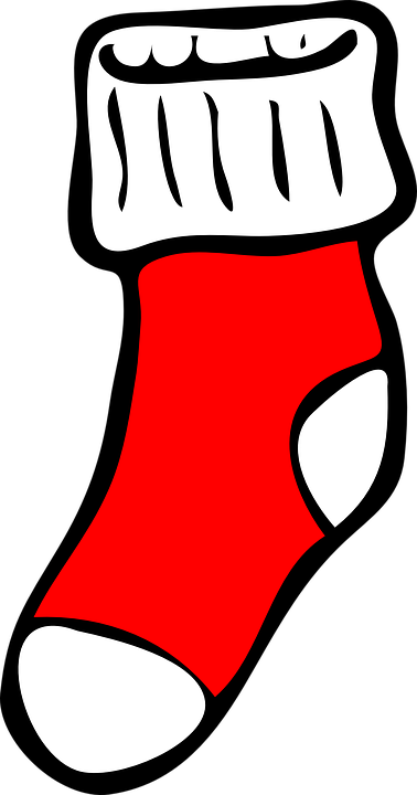 Stocking Christmas Sock Red Xmas Isolated - Sock Clipart (672x1280)