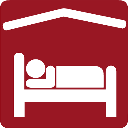 Where To Stay - Hotel Room Icon Red (500x500)