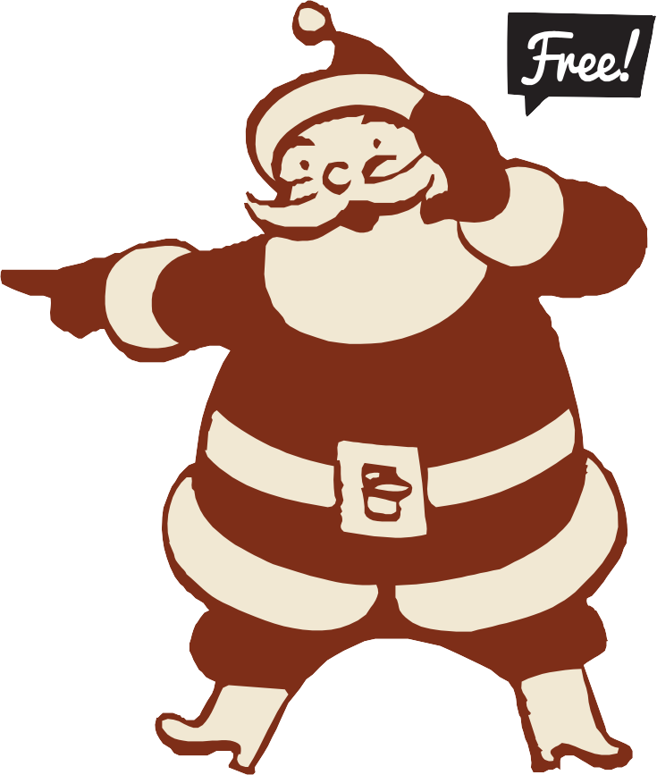 Calls From Santa - Rumas Merry Christmas Background Wall Decoration Removable (735x867)
