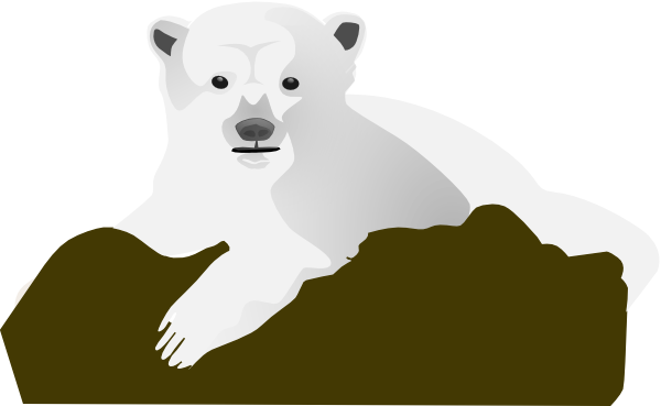 Free Vector The Polar Bear Clip Art - Polar Bear Clip Art (600x369)