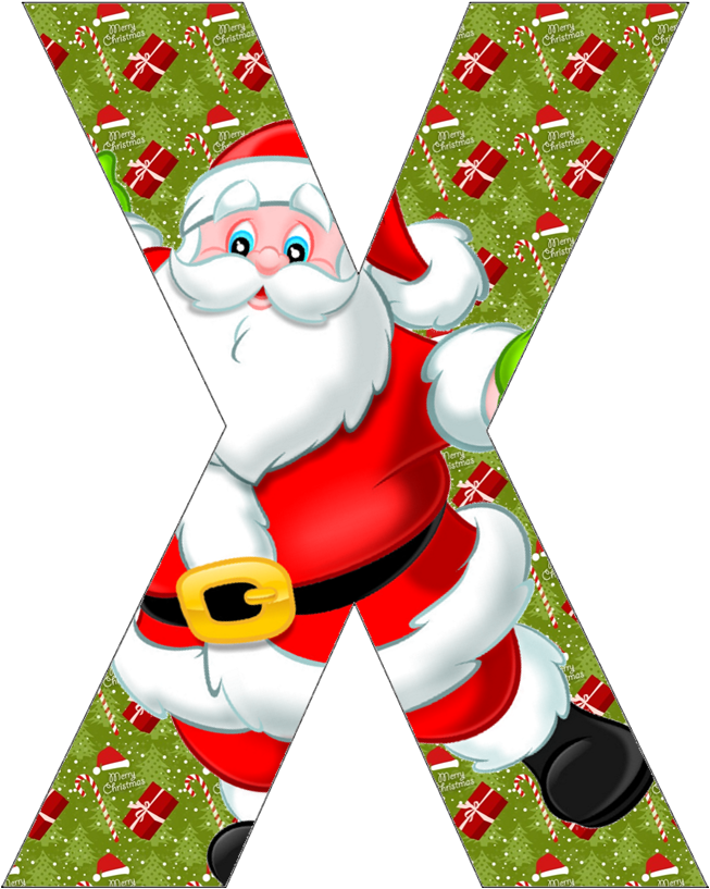 Free Alphabet Printables With Christmas Christmas Themed - Christmas Letters X (707x960)