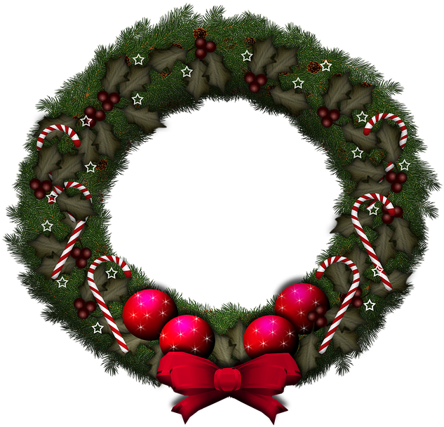 Advent Wreath, Christmas, Wreath - Bulldog Christmas Wreath Round Pendant Necklace (720x720)