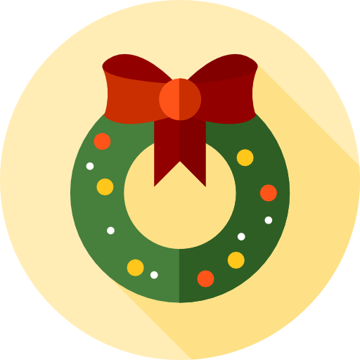 Christmas Wreath Free Icon - Christmas Flat Icon (512x512)
