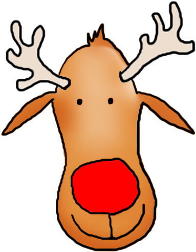 Rudolph Reindeer Clipart - Reindeer Cartoon No Background (504x531)