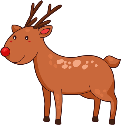 Free Red Nosed Reindeer Clip Art - Clipartlord (528x522)