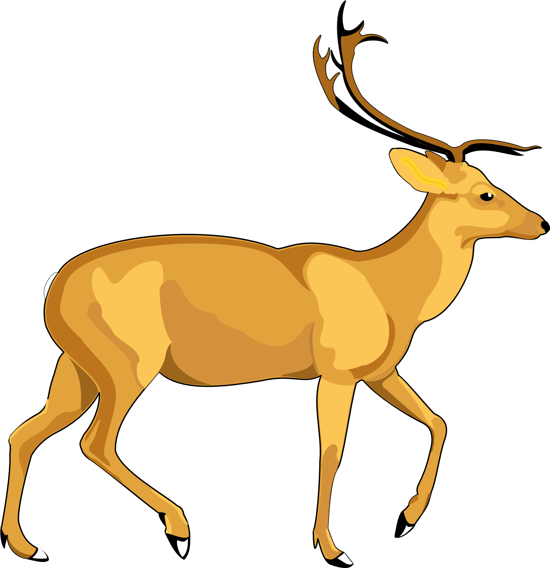 Deer Vector Png Transparent Image - Deer Vector Png (1950x2050)