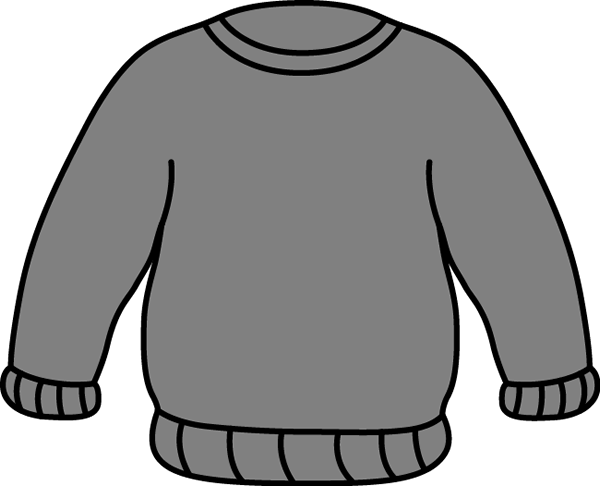 Gray Sweater - Grey Sweater Clipart (600x486)