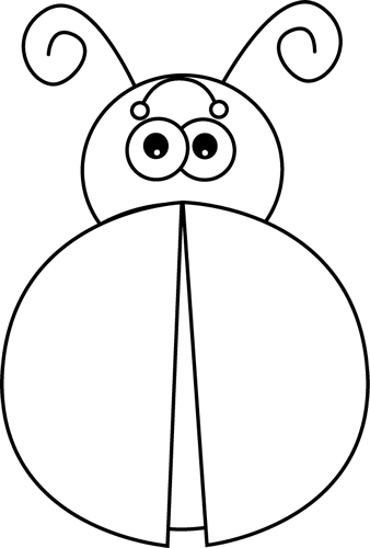 Black And White Ladybug Without Spots - Black And White Ladybug No Spots (338x500)