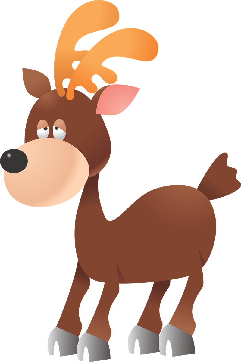 Deer Free To Use Clipart - Cartoon Animal Deer Free (800x1202)