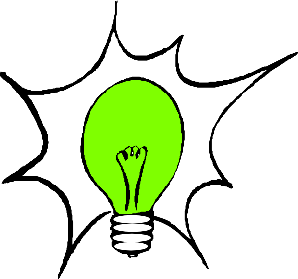 Green Light Bulb Clip Art At Clker - Light Bulb Clip Art (600x561)