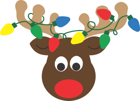 Reindeer With Lights - Reindeer (480x346)