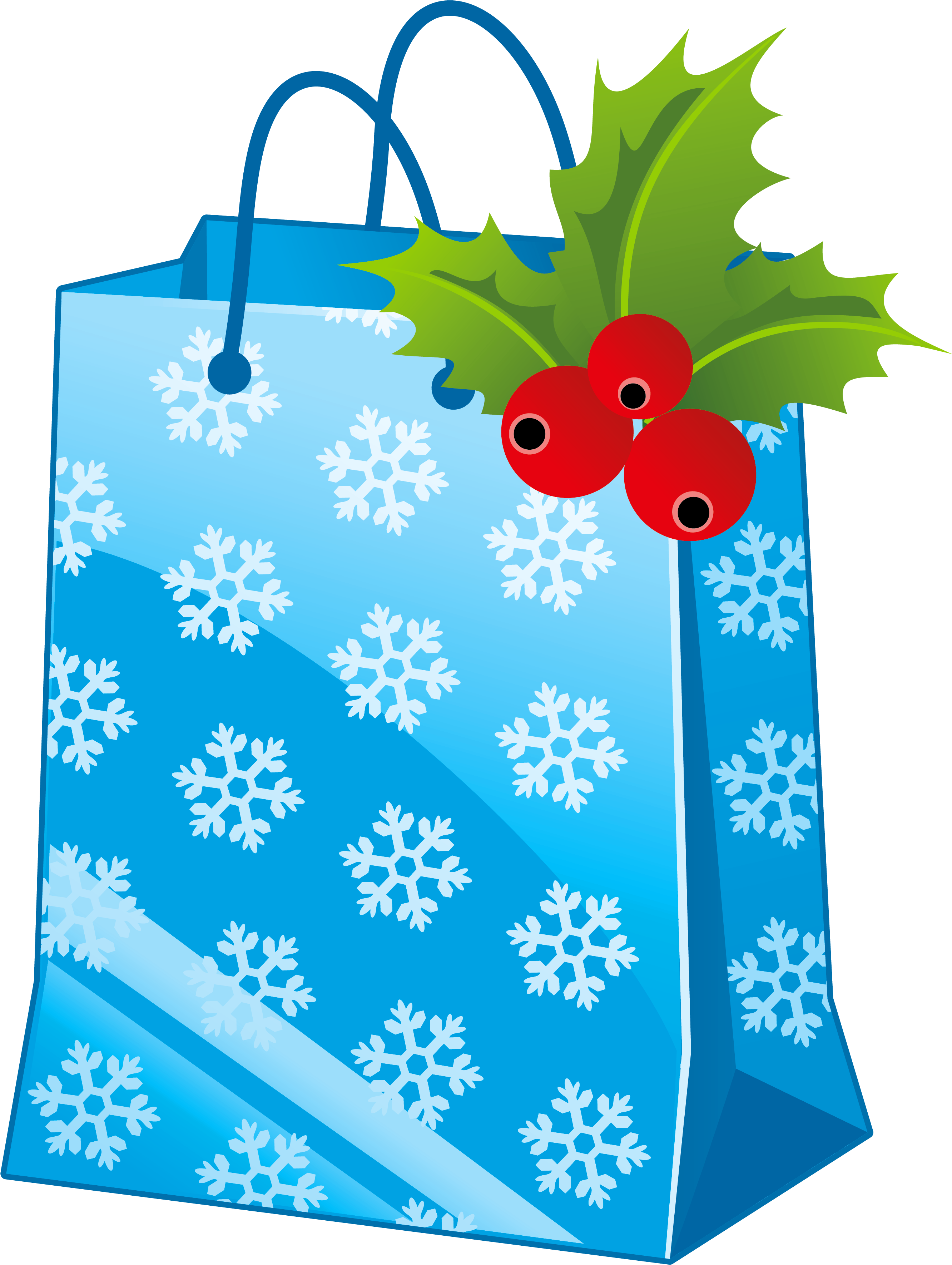 Gift Christmas Santa Claus Clip Art - Christmas Shopping Bag Clipart (3310x3789)