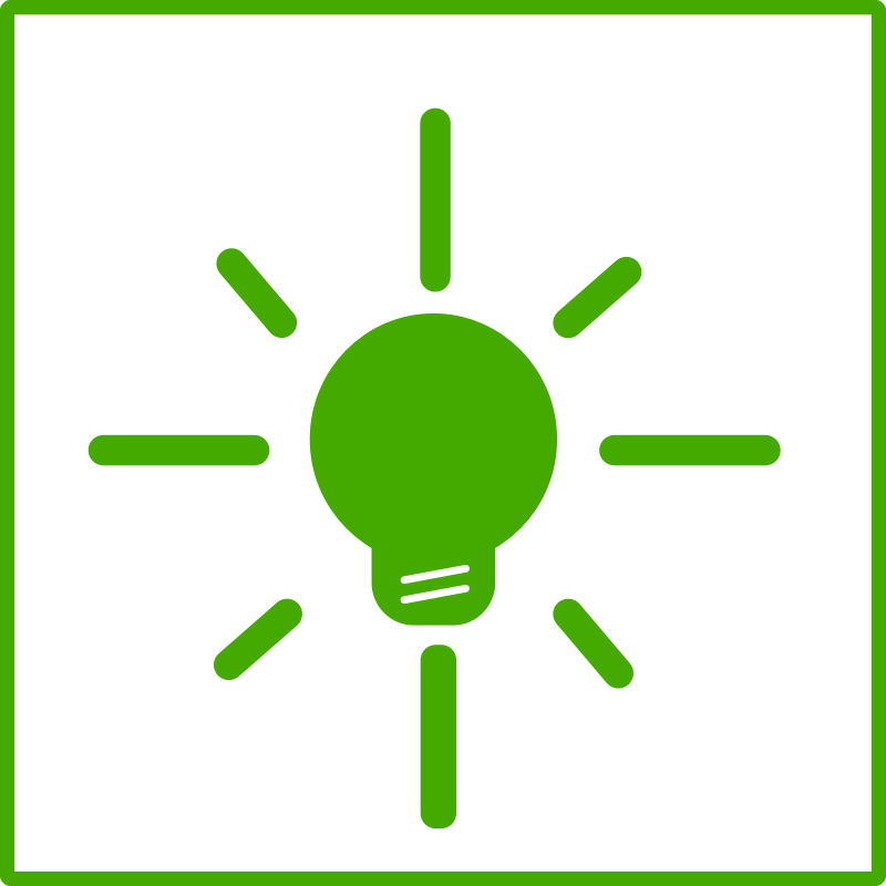 Eco Green Light Bulb Icon - Green Lightbulb Icon Png (900x900)