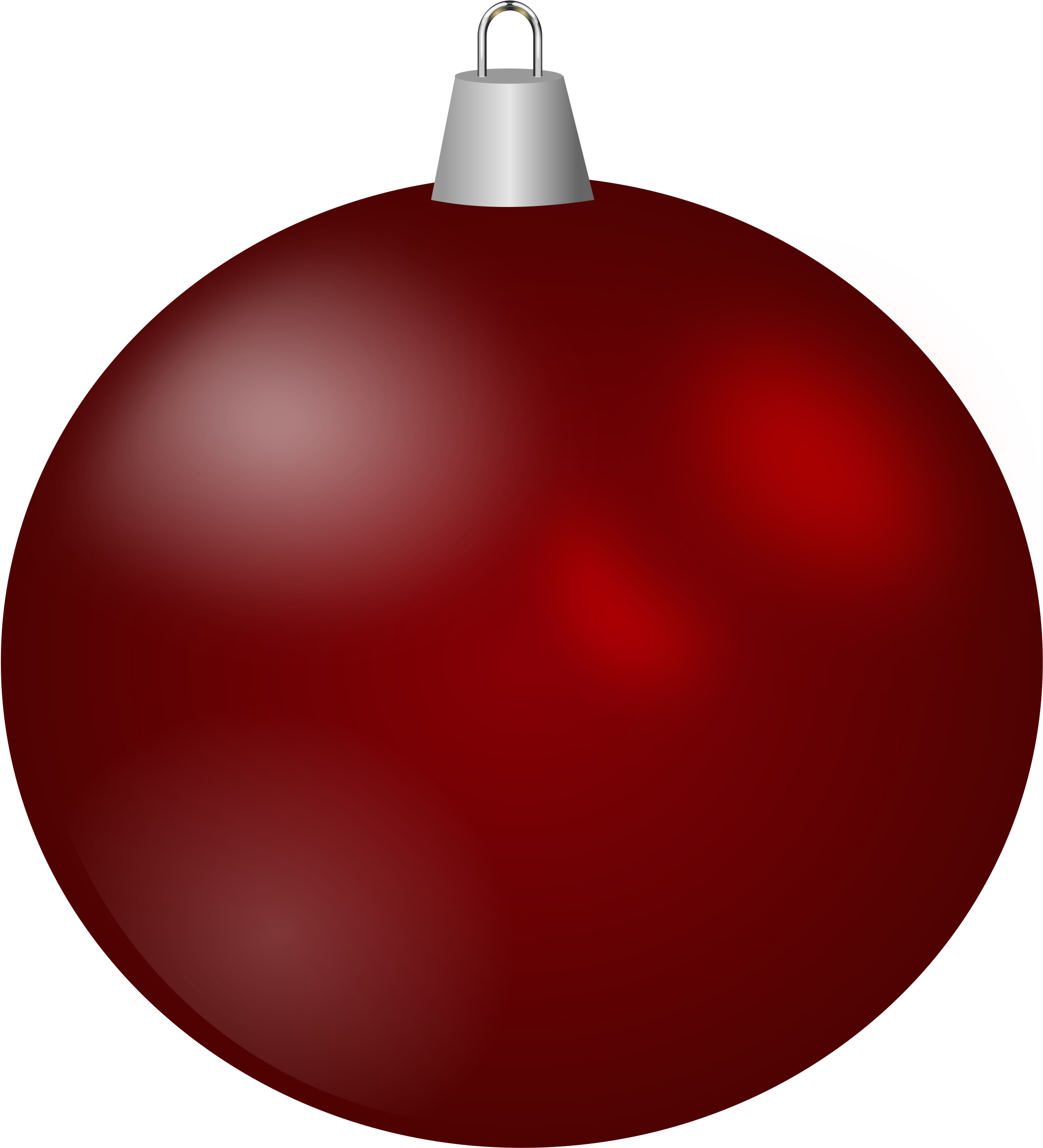 Clipart Christmas Ball - Red Christmas Ornament Clipart (2400x2580)