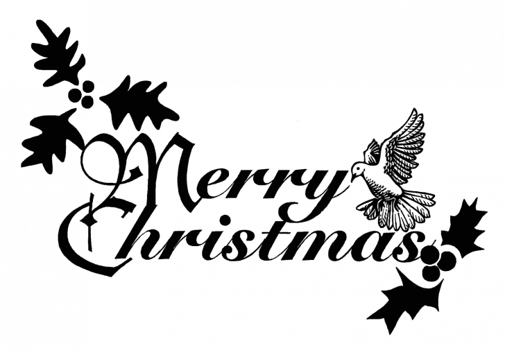 Clipart Public Domain - Religious Christmas Clip Art Black And White (728x505)