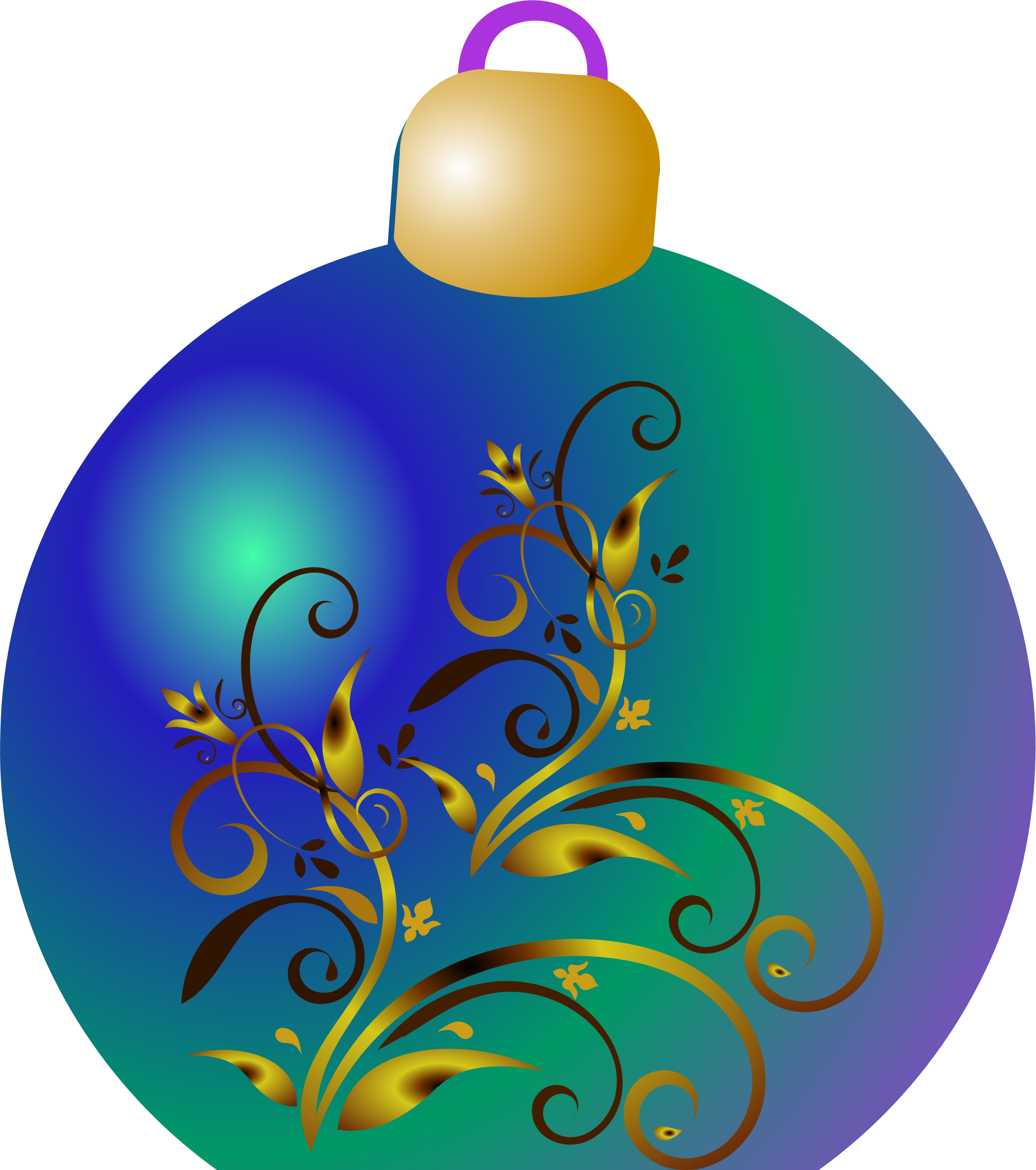 Turquoise Clipart Ornament - Christmas Ornament Clipart Blue (2055x2321)