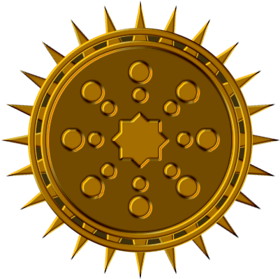 Very Beautiful Golden Christmas Ornament Image - Flu Virus Cute (434x434)