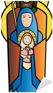 Christmas Religious Nativity Scene, Holy Family Abstract - Religion (400x400)