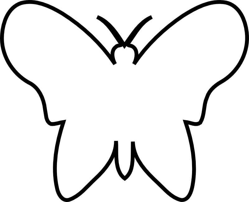 Chrismon Butterfly Large The Butterfly Is A - Butterfly Outline Png Files (800x647)
