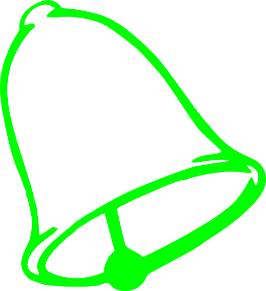 This Free Clip Arts Design Of Green Bell - Bell Clip Art (546x597)