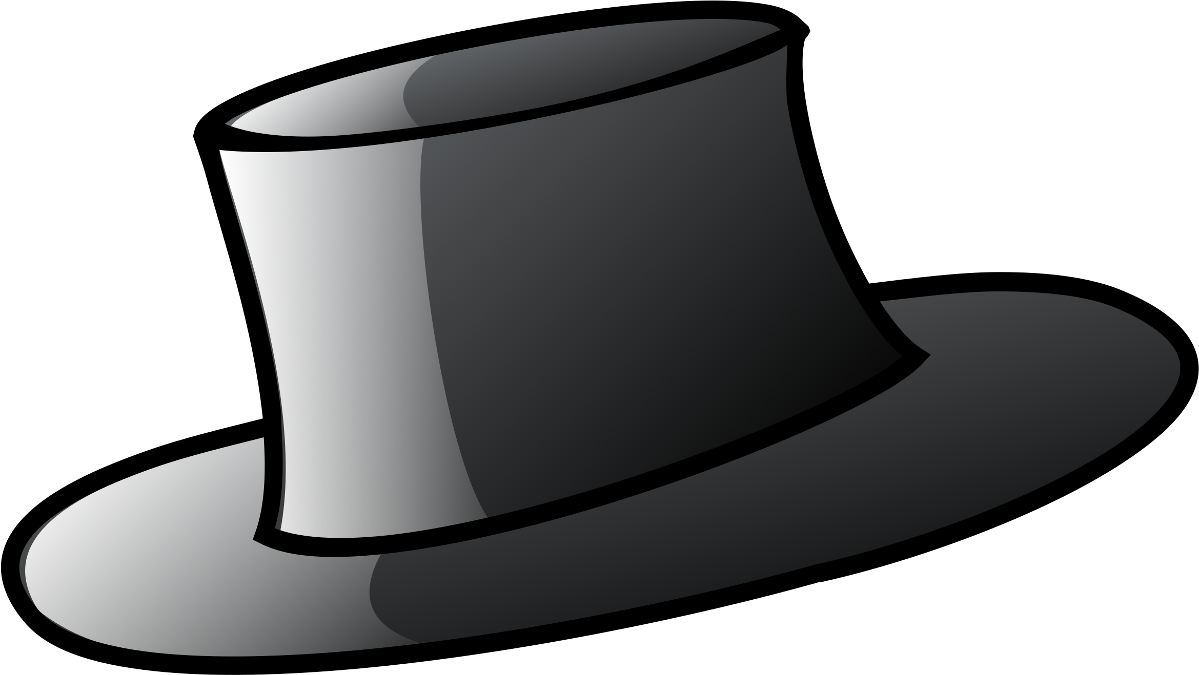 Hat Free Stock Photo Illustration Of A Black Cartoon - Small Hat Clip Art (2400x2400)