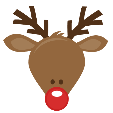 Cute Reindeer Head Svg Cutting Files For Scrapbooking - Rudolph The Red Nosed Reindeer Head (432x432)