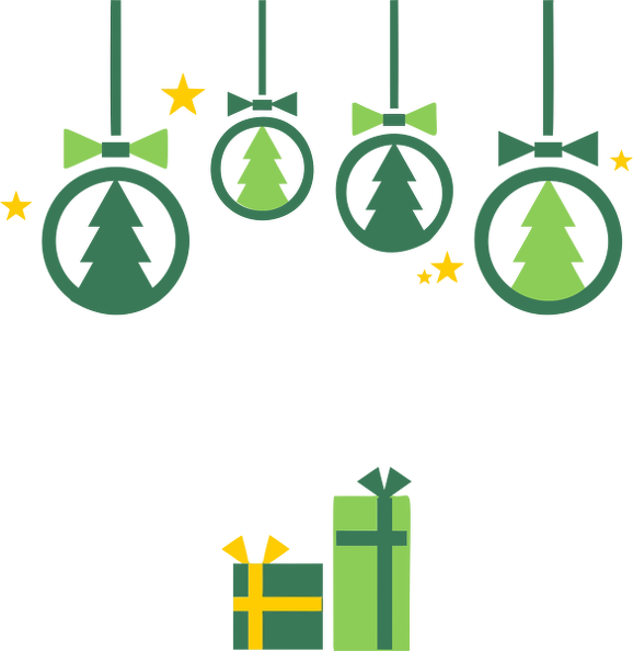 Public Domain, Christmas Decorations, Clip Art, Diy - Christmas Decoration Clipart (578x594)