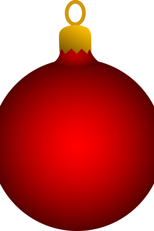 Iphone - 4s - Clipart - Blue Christmas Ornament Clip Art (640x960)