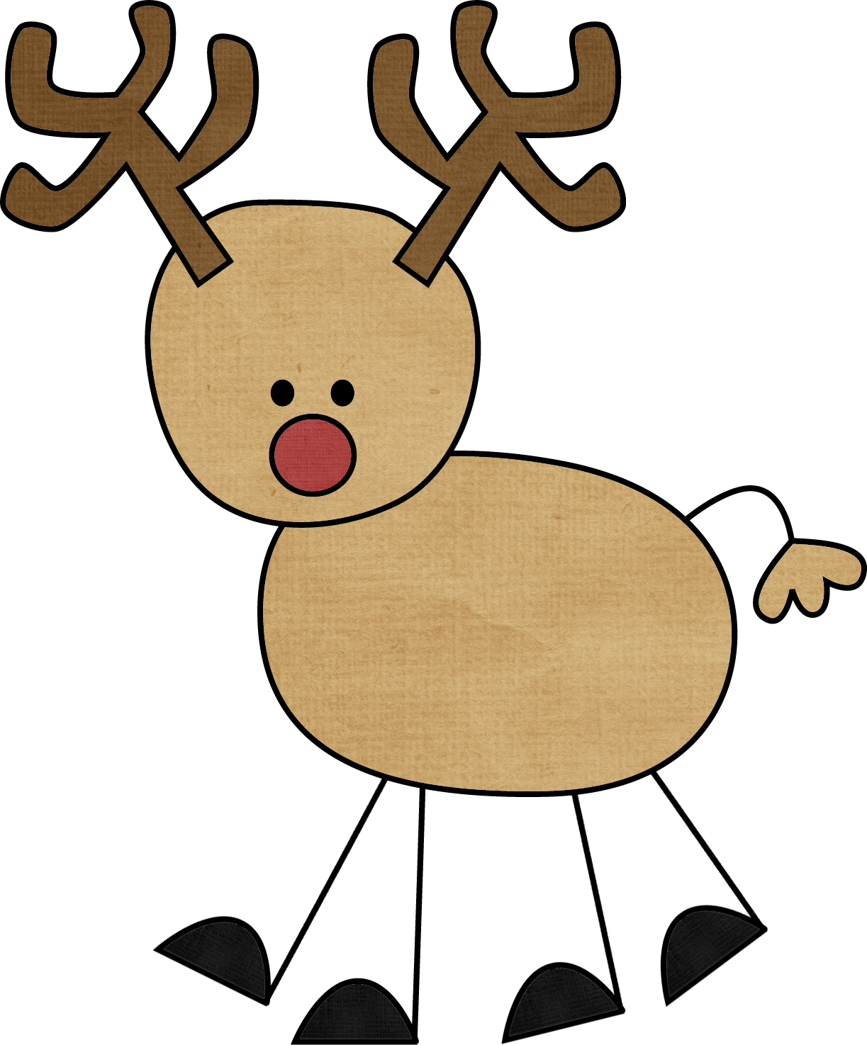 Reindeer Clip Art Clipart - Kids Drawing Of Reindeer (1223x1475)