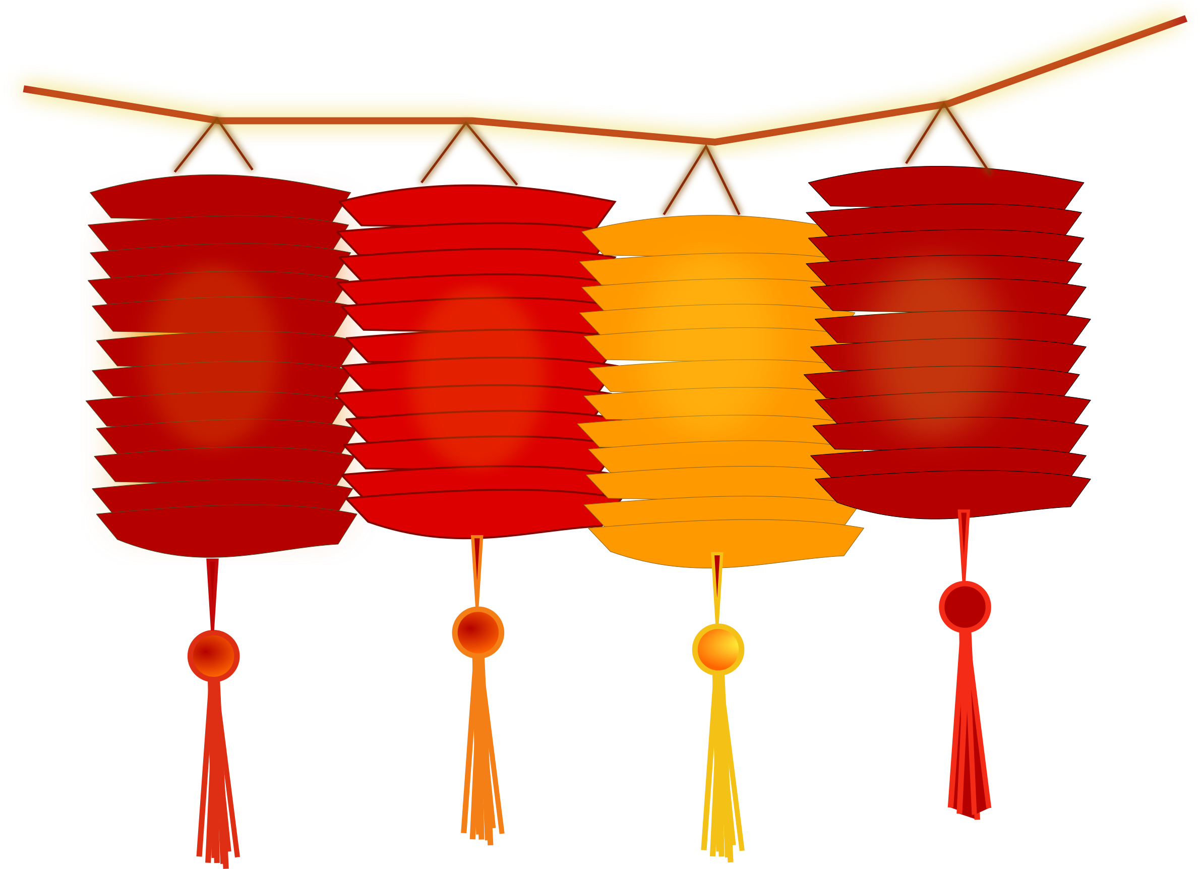 Paper Lantern Clipart Hanging Light - Chinese New Year Png (2400x1745)